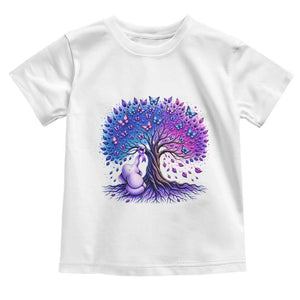 Purple Elephant Butterfly Ribbon Toddler T Shirt Tree Of Life Alzheimers Support