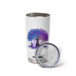 Purple Elephant Butterfly Ribbon Tumbler Cup Tree Of Life Alzheimers Support TS12 Print Your Wear