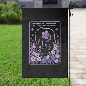Elephant Alzheimers Purple Floral Support Garden Flag You May Not Remember But I Will Never Forget