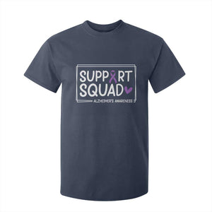 Support Squad Alzheimers T Shirt For Kid Purple Ribbon Hope Strength Love