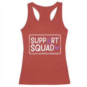 Support Squad Alzheimers Racerback Tank Top Purple Ribbon Hope Strength Love
