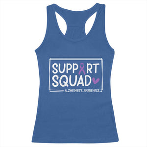 Support Squad Alzheimers Racerback Tank Top Purple Ribbon Hope Strength Love