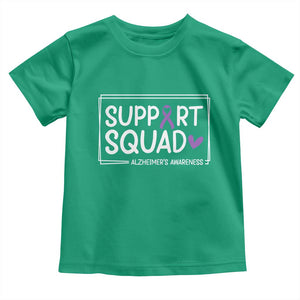 Support Squad Alzheimers Toddler T Shirt Purple Ribbon Hope Strength Love