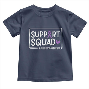 Support Squad Alzheimers Toddler T Shirt Purple Ribbon Hope Strength Love