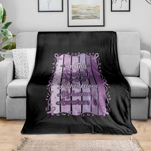 Purple Ribbon Alzheimers Caregiver Squad Gift Throw Blanket In This Family We Support Together