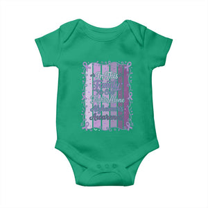 Purple Ribbon Alzheimers Caregiver Squad Gift Baby Onesie In This Family We Support Together