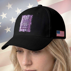 Purple Ribbon Alzheimers Caregiver Squad Gift Baseball Cap In This Family We Support Together