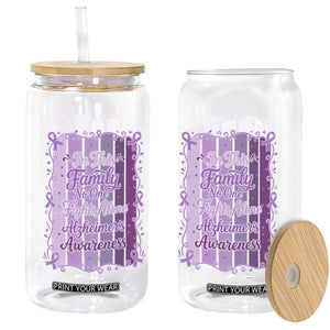 Purple Ribbon Alzheimers Caregiver Squad Gift Glass Can In This Family We Support Together
