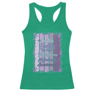 Purple Ribbon Alzheimers Caregiver Squad Gift Racerback Tank Top In This Family We Support Together