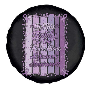 Purple Ribbon Alzheimers Caregiver Squad Gift Spare Tire Cover In This Family We Support Together