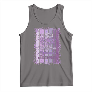 Purple Ribbon Alzheimers Caregiver Squad Gift Tank Top In This Family We Support Together