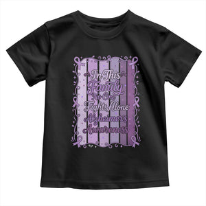 Purple Ribbon Alzheimers Caregiver Squad Gift Toddler T Shirt In This Family We Support Together