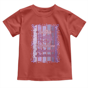 Purple Ribbon Alzheimers Caregiver Squad Gift Toddler T Shirt In This Family We Support Together