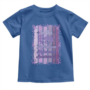 Purple Ribbon Alzheimers Caregiver Squad Gift Toddler T Shirt In This Family We Support Together