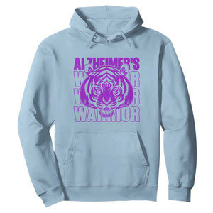 Alzheimer's Warrior Hoodie Purple Tiger Ribbon Support Graphic