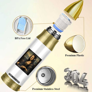 Funny Mona Lisa Bass Face Bullet Tumbler Vintage DJ Producer Music Lover Gift