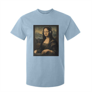 Funny Mona Lisa Bass Face T Shirt For Kid Vintage DJ Producer Music Lover Gift