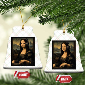 Funny Mona Lisa Bass Face Ceramic Ornament Vintage DJ Producer Music Lover Gift