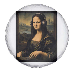 Funny Mona Lisa Bass Face Spare Tire Cover Vintage DJ Producer Music Lover Gift