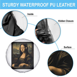Funny Mona Lisa Bass Face Spare Tire Cover Vintage DJ Producer Music Lover Gift
