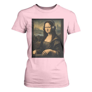 Funny Mona Lisa Bass Face T Shirt For Women Vintage DJ Producer Music Lover Gift TS12 Light Pink Print Your Wear