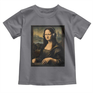 Funny Mona Lisa Bass Face Toddler T Shirt Vintage DJ Producer Music Lover Gift TS12 Charcoal Print Your Wear