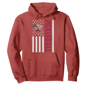 Pickleball Patriotic Hoodie American Flag Sport Gift TS12 Red Print Your Wear