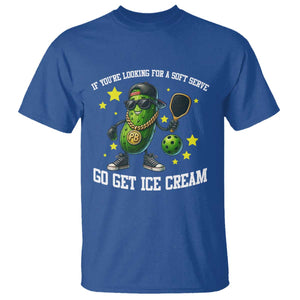 Funny Pickle Playing Pickleball T Shirt If You Want Soft Serve Eat Ice Cream TS12 Royal Blue Print Your Wear