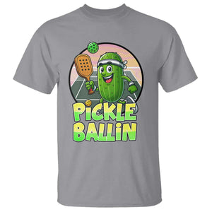 Funny Pickleball Lover T Shirt Pickle Ballin Quote TS12 Sport Gray Print Your Wear