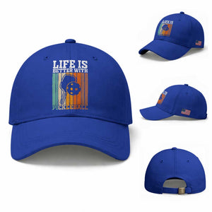 Life Is Better With Pickleball Baseball Cap Funny Dink Saying TS12 Baseball Cap Universal Fit Royal Blue Print Your Wear