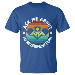 My Retirement Plan T Shirt Funny Pickleball Gift TS12 Royal Blue Print Your Wear