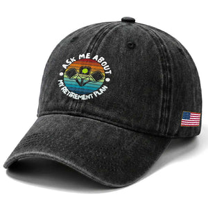 My Retirement Plan Washed Cotton Baseball Cap Funny Pickleball Gift TS12 Print Your Wear