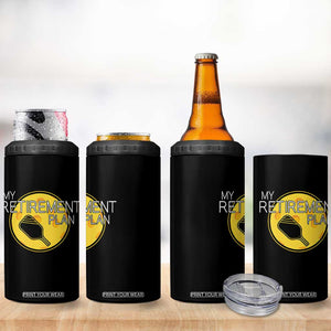 Funny Retirement Plan 4 in 1 Can Cooler Tumbler Pickleball Gift For Lovers TS12 Print Your Wear