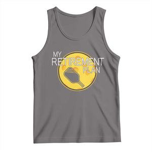 Funny Retirement Plan Tank Top Pickleball Gift For Lovers TS12 Deep Heather Print Your Wear