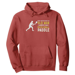 Funny Pickleball Lover Hoodie Never Underestimate Old Man TS12 Red Print Your Wear