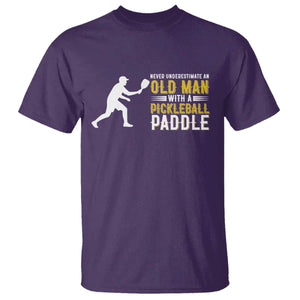 Funny Pickleball Lover T Shirt Never Underestimate Old Man TS12 Purple Print Your Wear