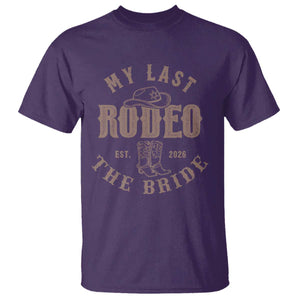 My Last Rodeo Western Bachelorette Party Bride 2026 T Shirt Cowgirl Bridal Gift TS12 Purple Print Your Wear