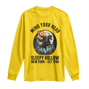 Headless Horseman Long Sleeve Shirt Mind Your Head Haunted Gift TS12 Daisy Print Your Wear