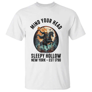 Headless Horseman T Shirt Mind Your Head Haunted Gift TS12 White Print Your Wear
