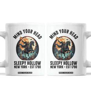 Headless Horseman Coffee Mug Mind Your Head Haunted Gift TS12 White Print Your Wear