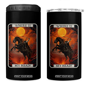 Headless Horseman 4 in 1 Can Cooler Tumbler Where Is My Head Gothic Tarot Gift TS12 One Size: 16 oz Black Print Your Wear