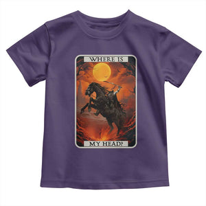 Headless Horseman Toddler T Shirt Where Is My Head Gothic Tarot Gift TS12 Purple Print Your Wear