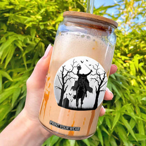 Headless Horseman Glass Can Gothic Horror Halloween Gift TS12 Black Print Your Wear