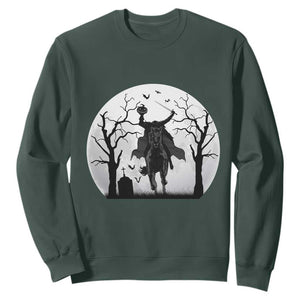 Headless Horseman Sweatshirt Gothic Horror Halloween Gift TS12 Dark Forest Green Print Your Wear