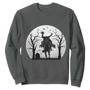 Headless Horseman Sweatshirt Gothic Horror Halloween Gift TS12 Dark Heather Print Your Wear