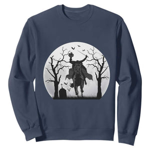 Headless Horseman Sweatshirt Gothic Horror Halloween Gift TS12 Navy Print Your Wear