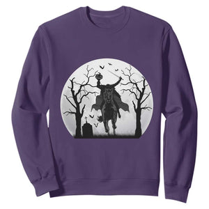 Headless Horseman Sweatshirt Gothic Horror Halloween Gift TS12 Purple Print Your Wear