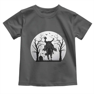 Headless Horseman Toddler T Shirt Gothic Horror Halloween Gift TS12 Dark Heather Print Your Wear