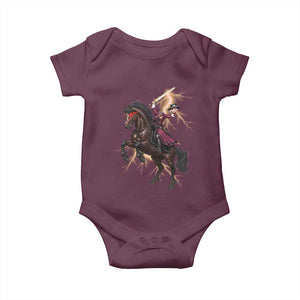 Dullahan Headless Horsewoman Baby Onesie Gothic Monster Girl Gift TS12 Maroon Print Your Wear