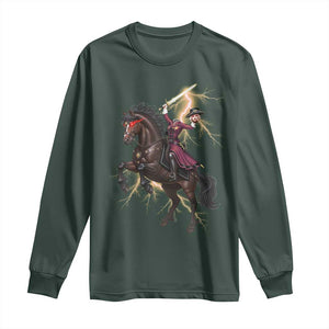 Dullahan Headless Horsewoman Long Sleeve Shirt Gothic Monster Girl Gift TS12 Dark Forest Green Print Your Wear